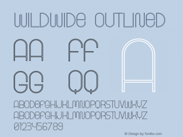 WildWide Outlined Version 1.002;Fontself Maker 3.5.7图片样张