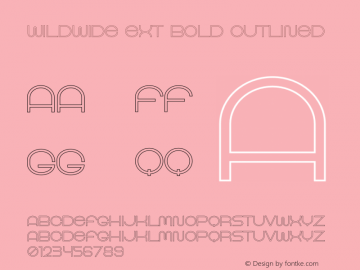 WildWide Ext Bold Outlined Version 1.002;Fontself Maker 3.5.7图片样张