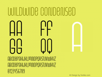 WildWide Condensed Version 1.004;Fontself Maker 3.5.7图片样张