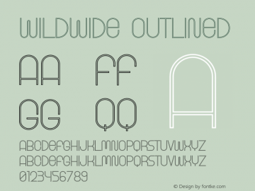 WildWide Outlined Version 1.002;Fontself Maker 3.5.7图片样张