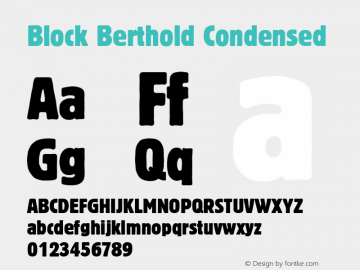 Block Berthold Condensed Version 001.000图片样张