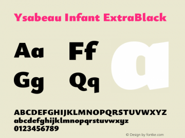 Ysabeau Infant ExtraBlack Version 2.000图片样张