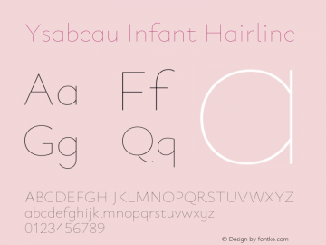 Ysabeau Infant Hairline Version 2.000图片样张