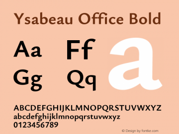 Ysabeau Office Bold Version 2.000图片样张