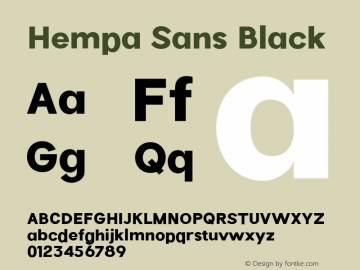 Hempa Sans Black Version 1.000图片样张