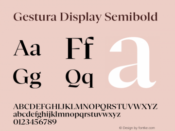 Gestura Display Semibold Version 1.001图片样张