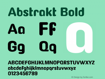Abstrakt Bold Version 1.005图片样张