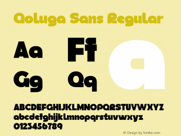 Qoluga Sans Regular Version 1.000图片样张