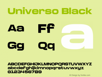 Universo Black Version 1.019;hotconv 1.0.109;makeotfexe 2.5.65596图片样张