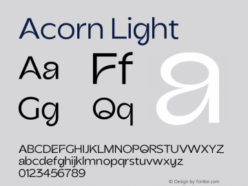 Acorn Light Version 1.000;Glyphs 3.1.2 (3151)图片样张