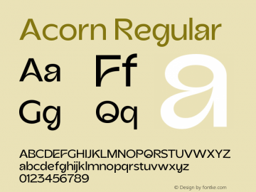 Acorn Regular Version 1.000;Glyphs 3.1.2 (3151)图片样张