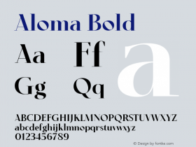 Aloma Bold Version 1.001图片样张