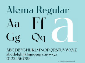Aloma Regular Version 1.001图片样张