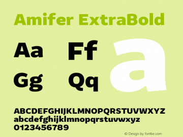 Amifer ExtraBold Version 2.000图片样张