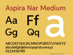 AspiraNar-Medium Version 1.05          UltraPrecision Font图片样张