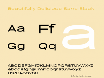Beautifully Delicious Sans Black Version 1.000;PS 001.000;hotconv 1.0.88;makeotf.lib2.5.64775图片样张