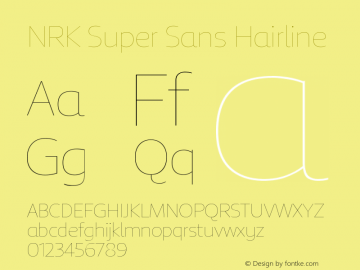 NRK Super Sans Hairline Version 1.010图片样张