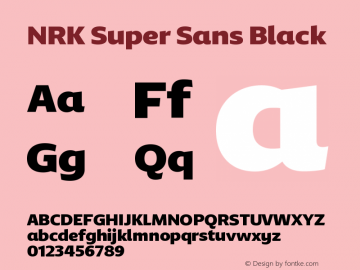 NRK Super Sans Black Version 1.010图片样张