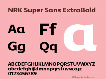 NRK Super Sans ExtraBold Version 1.010图片样张