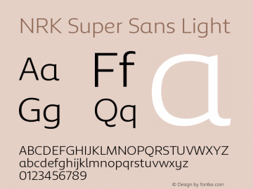 NRK Super Sans Light Version 1.010图片样张