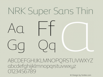 NRK Super Sans Thin Version 1.010图片样张