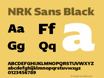 NRK Sans Black Version 1.010图片样张