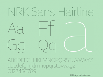 NRK Sans Hairline Version 1.010图片样张