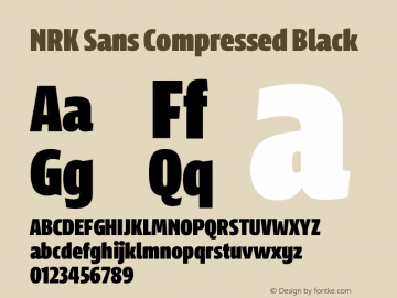 NRK Sans Compressed Black Version 1.010图片样张