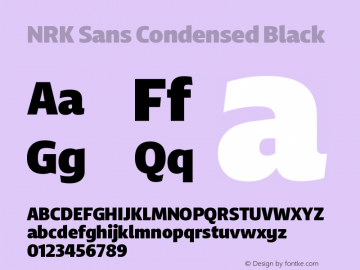 NRK Sans Condensed Black Version 1.010图片样张