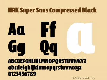 NRK Super Sans Compressed Black Version 1.010图片样张