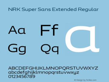 NRK Super Sans Extended Regular Version 1.010图片样张