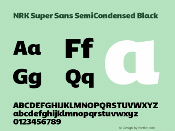 NRK Super Sans SemiCondensed Black Version 1.010图片样张