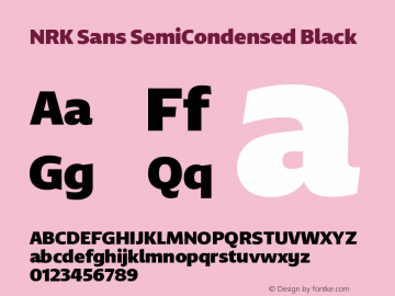 NRK Sans SemiCondensed Black Version 1.010图片样张