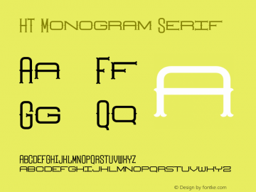 HT Monogram Serif 03 Version 1.000图片样张