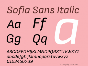 Sofia Sans Italic Version 4.101图片样张