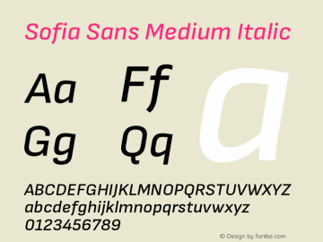 Sofia Sans Medium Italic Version 4.101图片样张