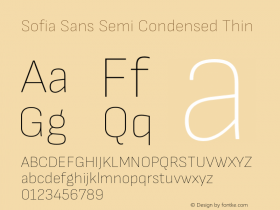 Sofia Sans Semi Condensed Thin Version 4.101图片样张