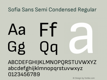 Sofia Sans Semi Condensed Regular Version 4.101; ttfautohint (v1.8.4.7-5d5b)图片样张