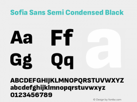 Sofia Sans Semi Condensed Black Version 4.101; ttfautohint (v1.8.4.7-5d5b)图片样张