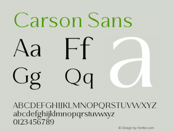 Carson Sans Version 1.000;Glyphs 3.1.1 (3148)图片样张