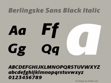 Berlingske Sans Black Italic Version 1.005图片样张