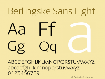 Berlingske Sans Light Version 1.005图片样张