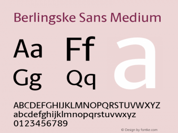 Berlingske Sans Medium Version 1.005图片样张