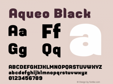 Aqueo Black Version 1.000;hotconv 1.0.109;makeotfexe 2.5.65596图片样张