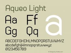Aqueo Light Version 1.000;hotconv 1.0.109;makeotfexe 2.5.65596图片样张