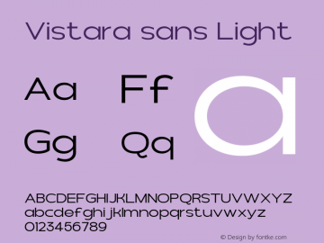Vistara sans Light Version 1.000图片样张