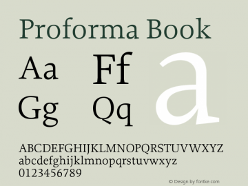 Proforma Book Version 1.000;PS 1.0;hotconv 1.0.86;makeotf.lib2.5.63406图片样张