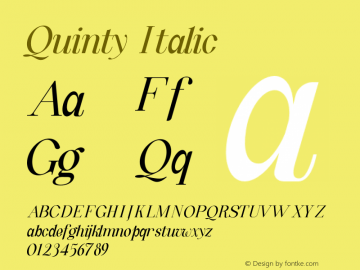 Quinty-Italic Version 1.000图片样张