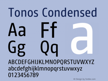 Tonos Condensed Version 1.009图片样张