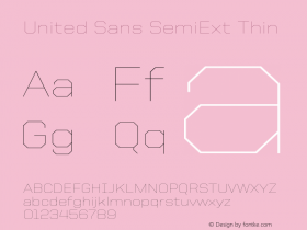 UnitedSansSemiExt-Thin Version 1.101;PS 001.001;hotconv 1.0.38图片样张